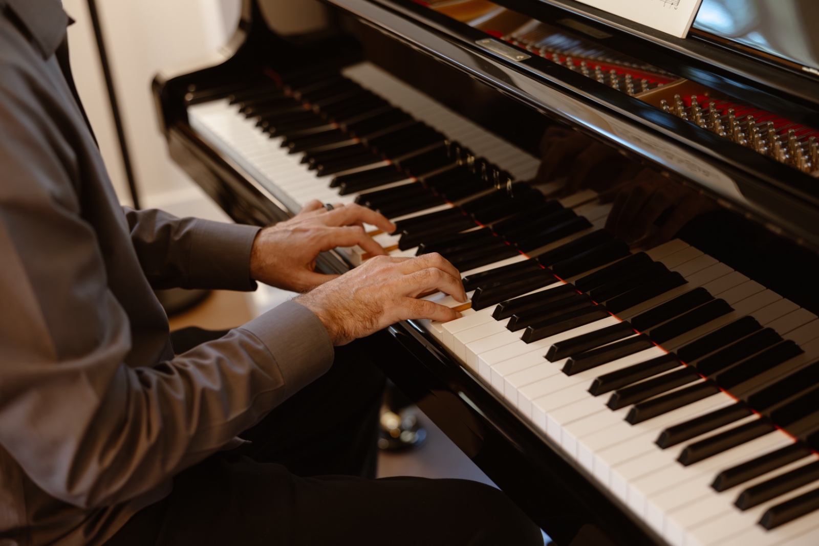 Marc's hands at the piano keys